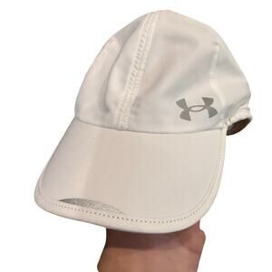Under Armour Women's UA Iso-Chill Launch Run Hat 1361542 White Adjustable